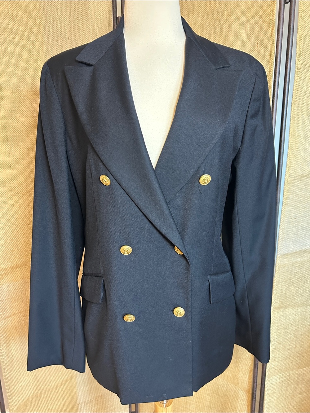 Vintage Brooks Brothers Preppy Wool double breasted blazer Navy women’s 12 - Picture 16 of 16
